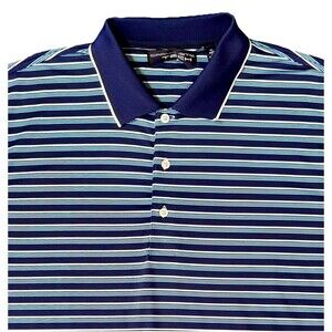 Carnoustie Tech Golf Performance‎ Polo Short Sleeve Shirt Mens XL Blue